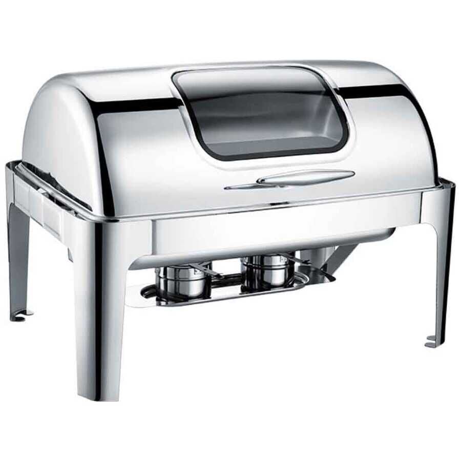Chafing Dish  Roll Top Camlı 9 Litre