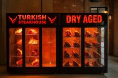 DRY AGED DOLABI TEK KAPILI 3 TARAFI  HİMALAYA TAŞLI 100*80*80*205