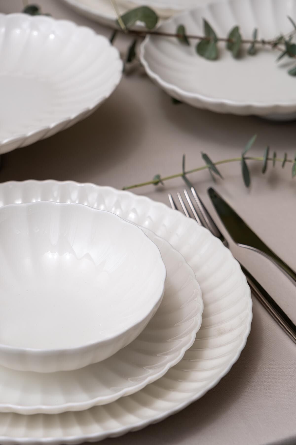 Kütahya Bona Luz 24 Parça 6 Kişilik Yemek Takımı