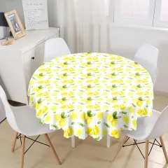 LİMON DESENLİ YUVARLAK MASA ÖRTÜSÜ 140 CM