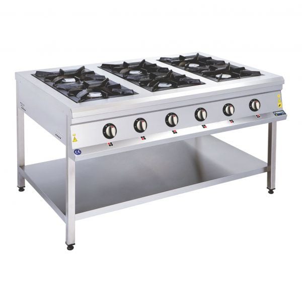 Görkem 6 Lı Taban Raflı Ocak Gazlı Ce Süper Yanışlı