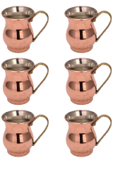 Mini Zemzem Maşrapa Düz 100 Ml 6lı Takım Kırmızı
