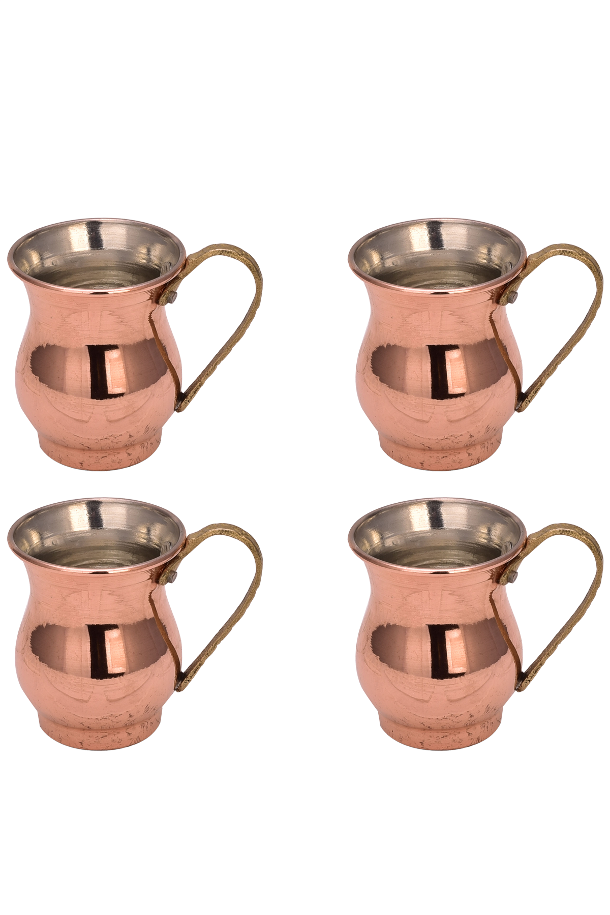 Mini Zemzem Maşrapa Düz 100 Ml 4lü Takım Kırmızı