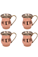 Mini Zemzem Maşrapa Düz 100 Ml 4lü Takım Kırmızı