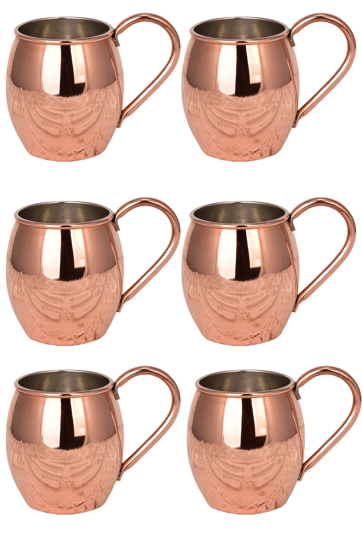 Moscow Mule Bardak Düz 500 Ml 6lı Takım Kırmızı