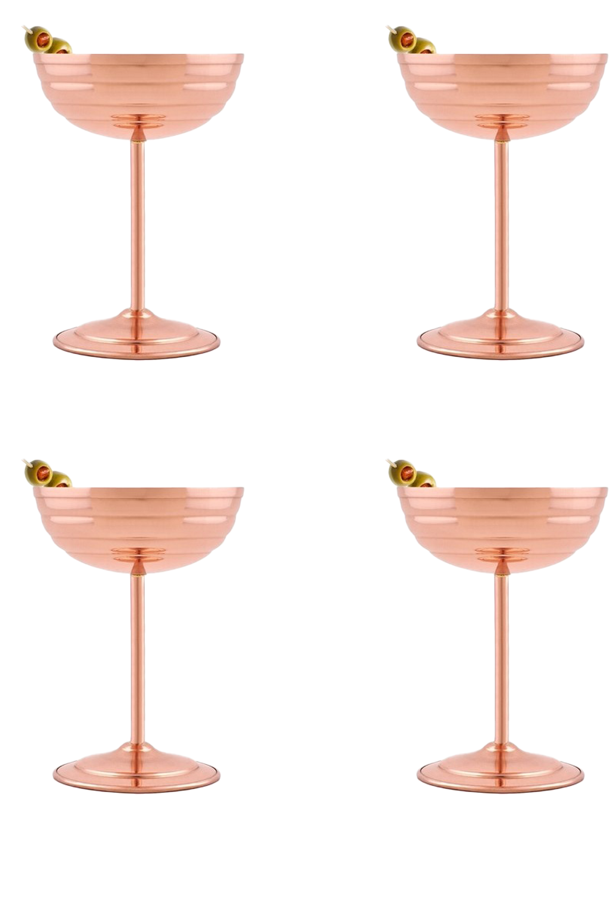 Zo-martini Kadeh Düz 250 Ml 4lü Kırmızı