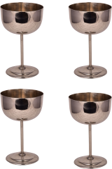 Vino Kadeh 2 No Düz 400 Ml 4lü Takım Nikel