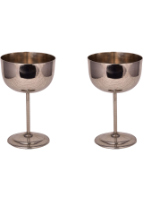 Vino Kadeh 2 No Düz 400 Ml 2li Takım Nikel