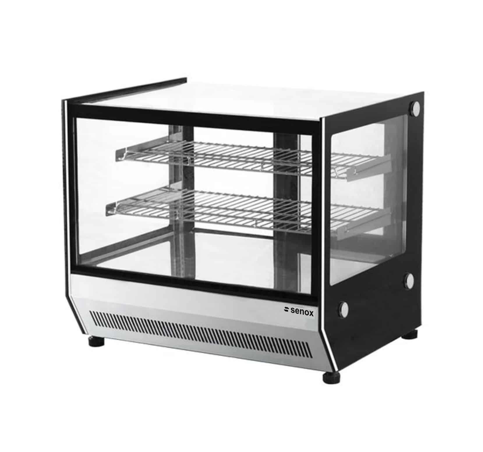Set Üstü Pasta Teşhir Dolabı 90 cm Sıcak (Panaromik Cam)