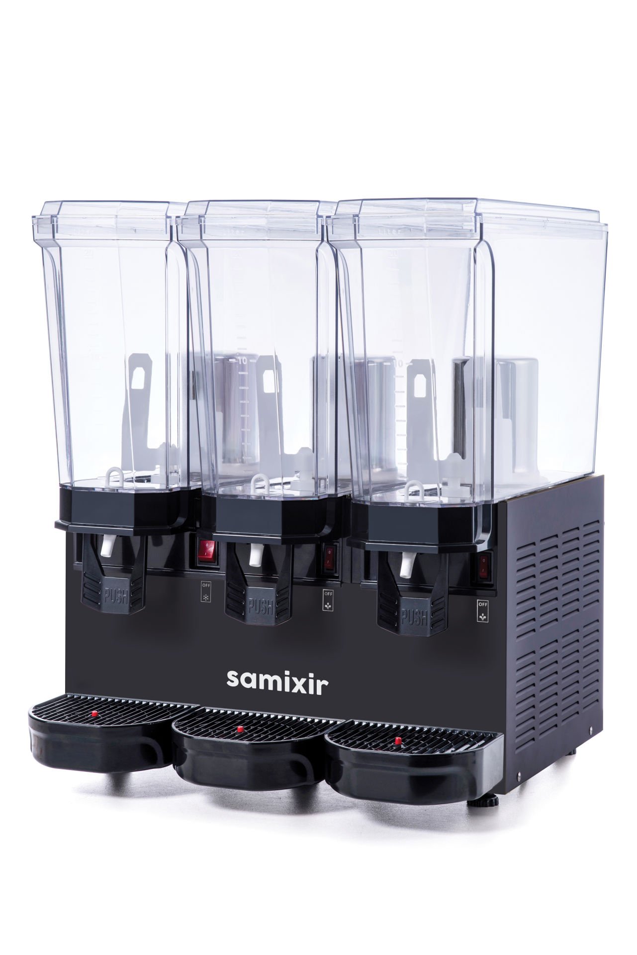 Samixir 60.MMMB Triple Klasik Karıştırıcılı Soğuk İçecek Dispenseri, 20+20+20 L, Siyah
