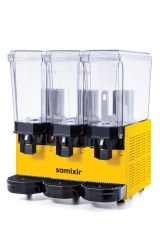 Samixir 60.SSMY Triple Klasik Fıskiyeli ve Fıskiyeli Karıştırıcılı Soğuk İçecek Dispenseri, 20+20+20 L, Sarı