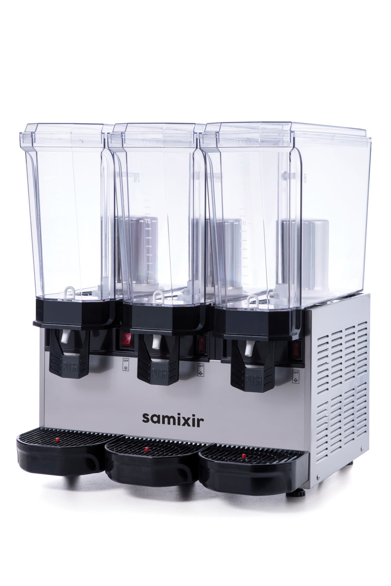 Samixir 60.SSSB Triple Klasik Fıskiyeli Soğuk İçecek Dispenseri, 20+20+20 L, Siyah