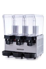 Samixir 60.SSSB Triple Klasik Fıskiyeli Soğuk İçecek Dispenseri, 20+20+20 L, Siyah