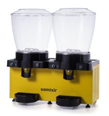 Samixir MM44.AY Panaromik Analog Twin Soğuk İçecek Dispenseri, 22+22 L, Karıştırıcılı, Sarı