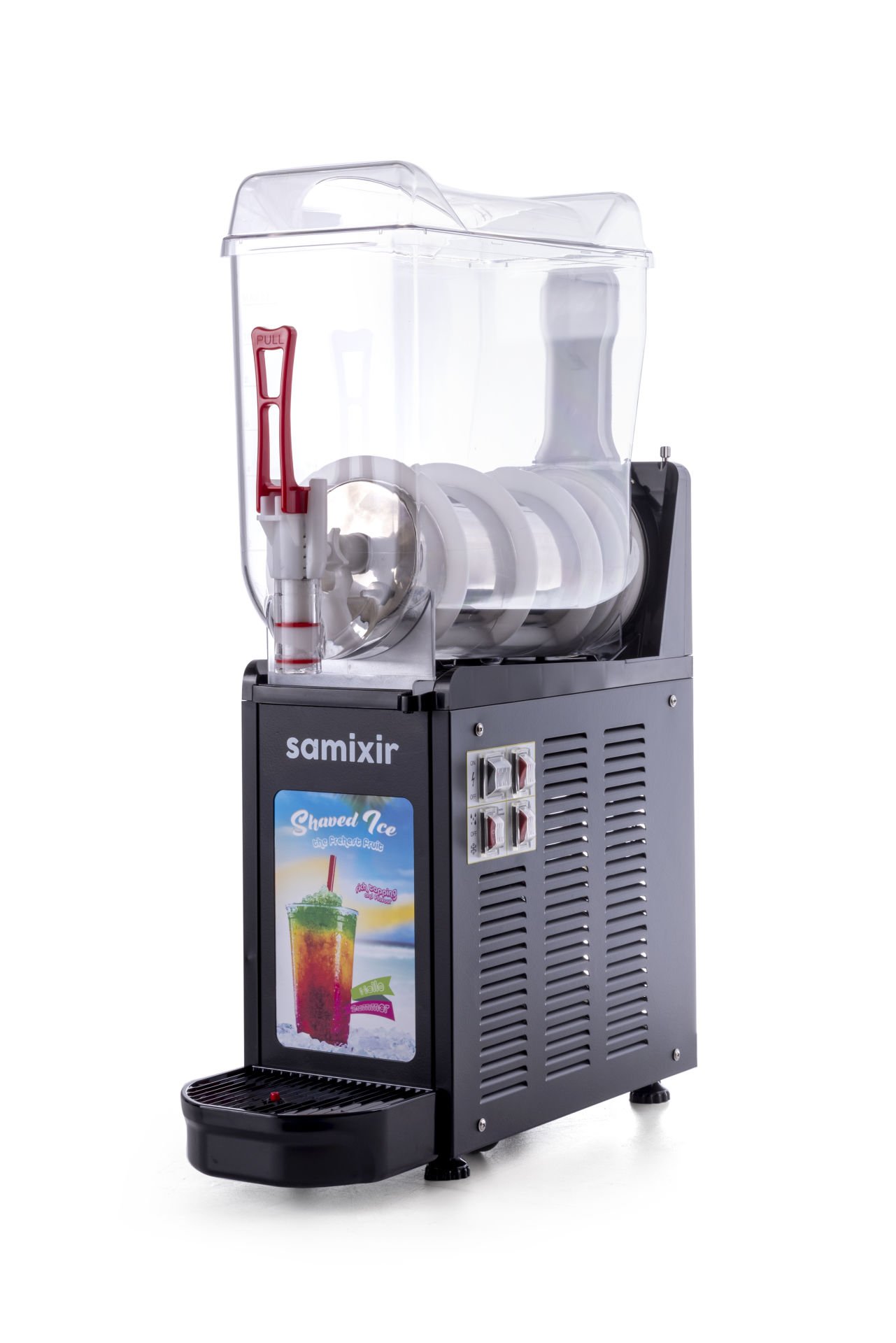 Samixir SLUSH12 Allure Ice Slush Granita Milkshake ve Soğuk Meyve Suyu Dispenseri, 12 L, Siyah