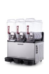 Samixir SLUSH36 Triple Ice Slush Granita Milkshake ve Soğuk Meyve Suyu Dispenseri, 12+12+12 L, InoxÜRÜN KODU : 023.SLUSH36.I