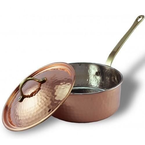İtalyan Tencere Tek Kulp 5 No 26 Cm El Dövme Kırmızı