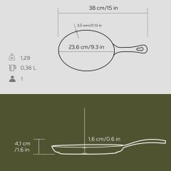 LAVA DÖKÜM OVAL FAJİTA TABAĞI 17*23