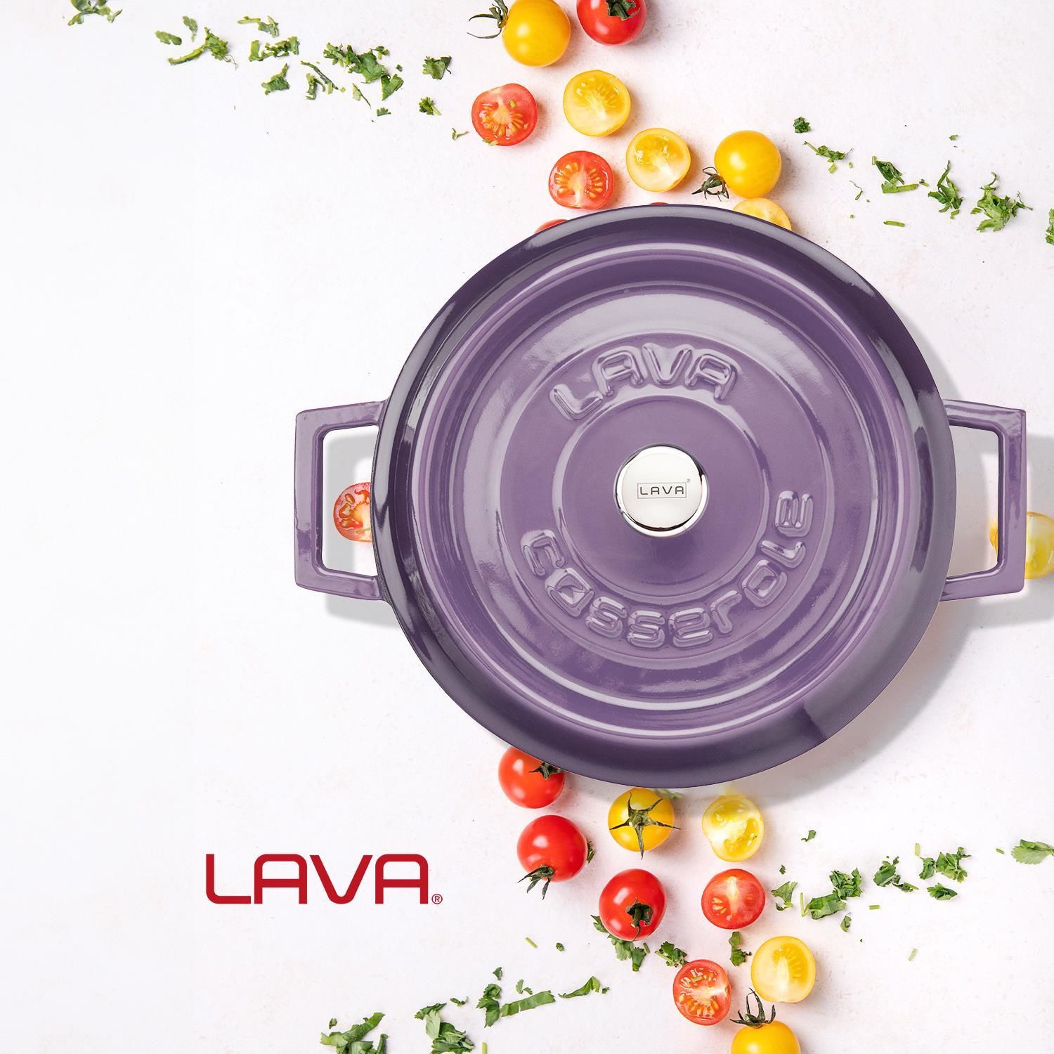 LAVA DÖKÜM ÇOK AMAÇLI YAYVAN TENCERE 28 CM EDITION SERİSİ MOR