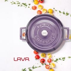 LAVA DÖKÜM ÇOK AMAÇLI YAYVAN TENCERE 28 CM EDITION SERİSİ MOR