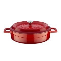 LAVA DÖKÜM ÇOK AMAÇLI YAYVAN TENCERE 24 CM EDITION SERİSİ KIRMIZI