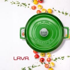 LAVA DÖKÜM ÇOK AMAÇLI YAYVAN TENCERE 24 CM EDITION SERİSİ YEŞİL