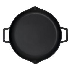 Lava Döküm Yuvarlak Kızartma Tavası Döküm Demir Yekpare Çift Kulplu Çap(Ø)26cm.