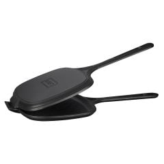 Lava Döküm Dikdörtgen Izgara Tost Makinası Döküm Demir Yekpare Saplı Ölçü 18x26cm