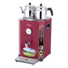 Işıkgaz Silverinox Elit Jumbo 13 Litre 2 Demlikli Çay Kazanı Makinesi SLVR-EL-01K