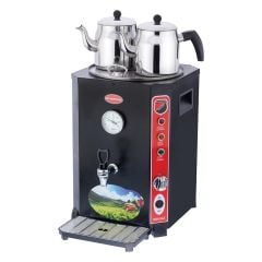 Işıkgaz Silverinox Elit Jumbo 13 Litre 2 Demlikli Çay Kazanı Makinesi SLVR-EL-01B