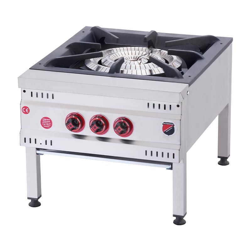 Üç Yanışlı Yer Ocağı Silverinox